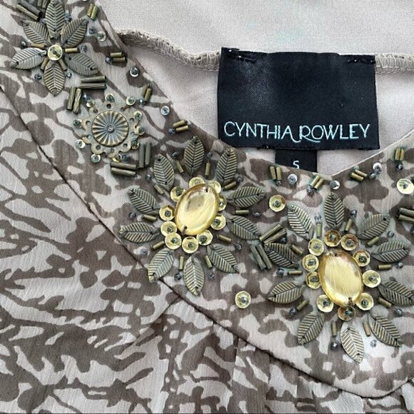 Cynthia  Rowley tank top with jewelled neckline - Picture 7 of 11